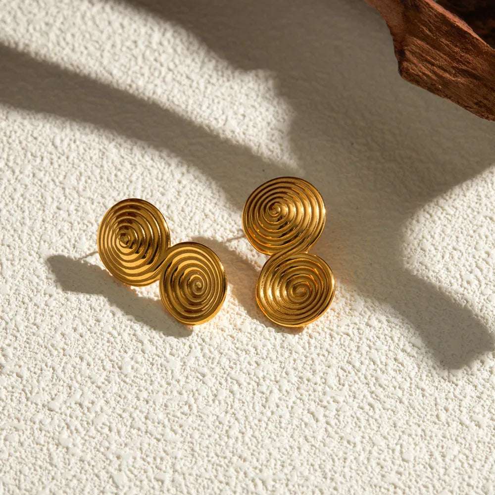 18K Gold - Plated Stainless Steel Earrings - Extrinsic Beauty
