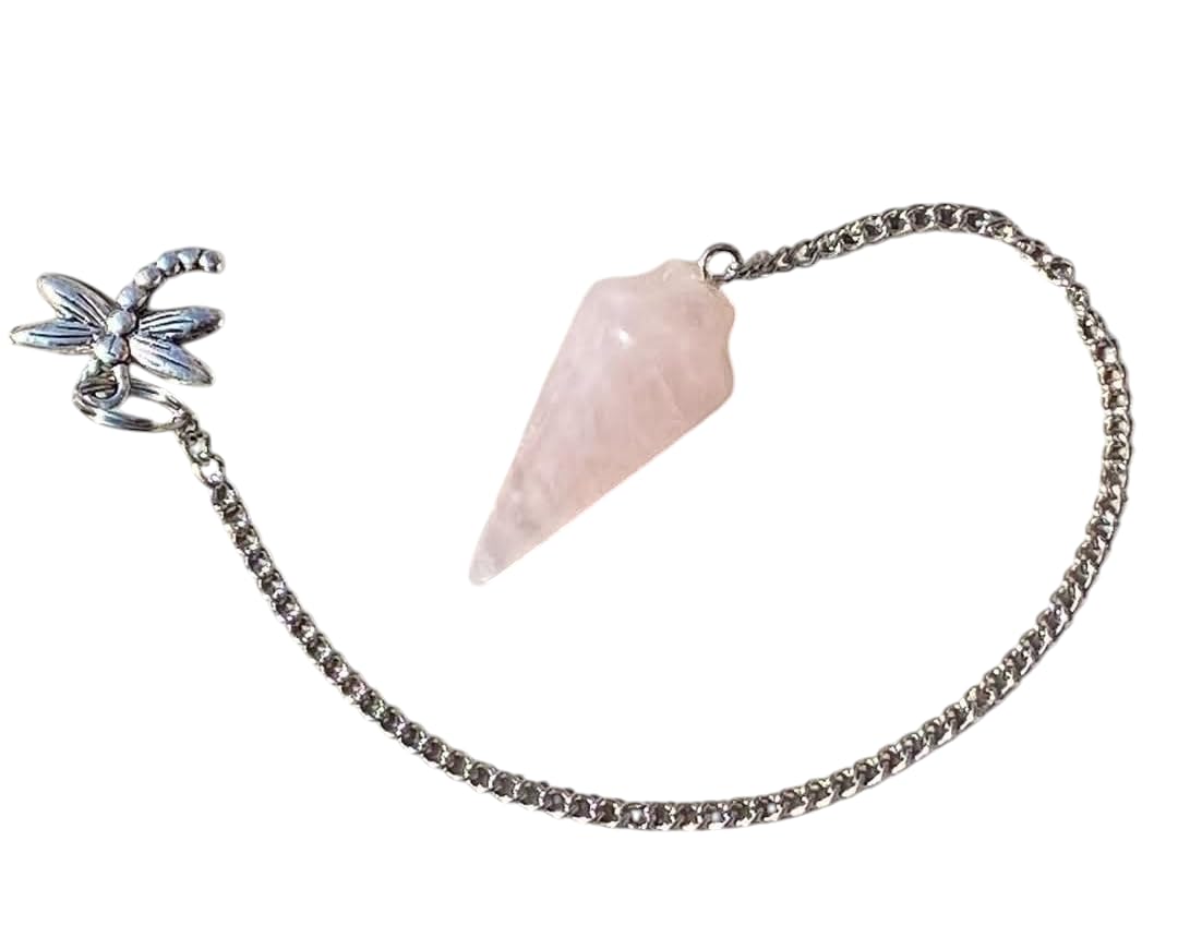 Extrinsic Beauty Natural Gemstone Energy Pendulum (rose-quartz)
