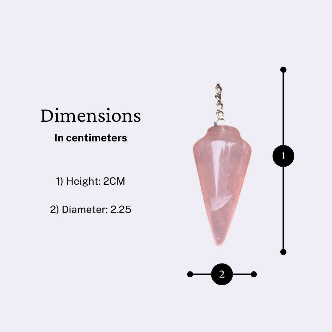 Extrinsic Beauty Natural Gemstone Energy Pendulum (rose-quartz)