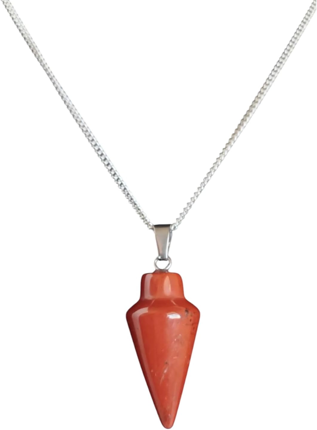 Extrinsic Beauty Crystal Pendulum or Pendulum Necklace for Divination - Dowsing Pendulum with Chain and pendant for Reiki Healing and Crystal Grid Meditation or 925 Silver Plated Necklace.