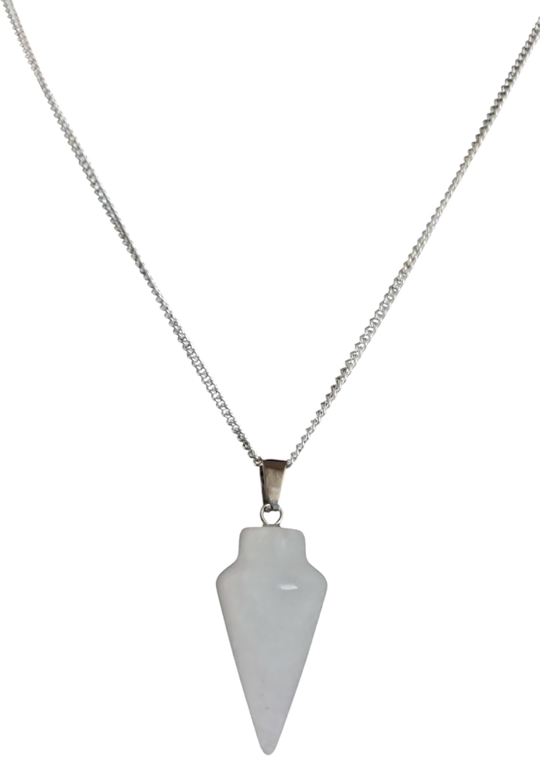 Extrinsic Beauty Crystal Pendulum or Pendulum Necklace for Divination - Dowsing Pendulum with Chain and pendant for Reiki Healing and Crystal Grid Meditation or 925 Silver Plated Necklace.