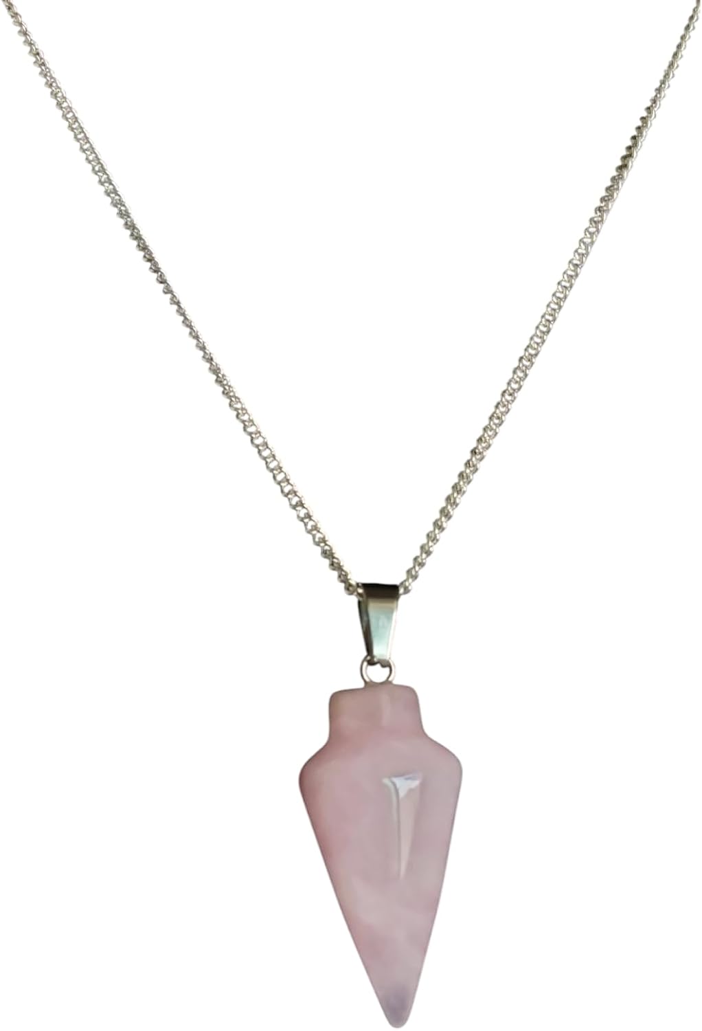 Extrinsic Beauty Crystal Pendulum or Pendulum Necklace for Divination - Dowsing Pendulum with Chain and pendant for Reiki Healing and Crystal Grid Meditation or 925 Silver Plated Necklace.