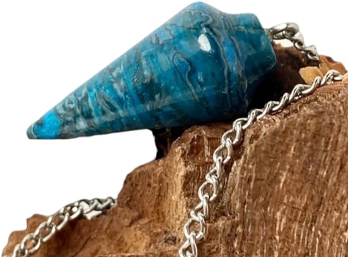 Extrinsic Beauty Crystal Pendulum or Pendulum Necklace for Divination - Dowsing Pendulum with Chain and pendant for Reiki Healing and Crystal Grid Meditation or 925 Silver Plated Necklace.