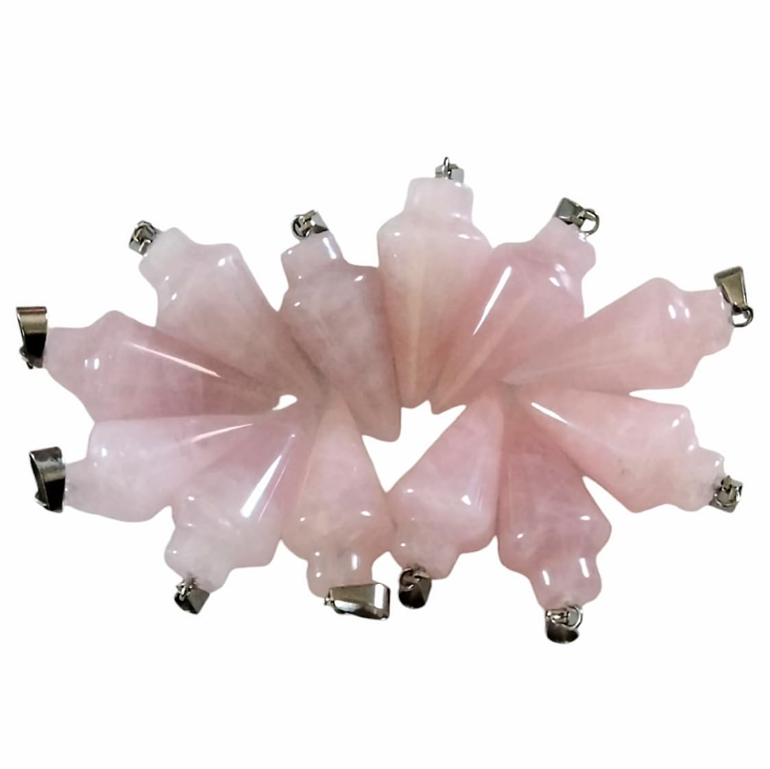 Extrinsic Beauty Natural Gemstone Energy Pendulum (rose-quartz)