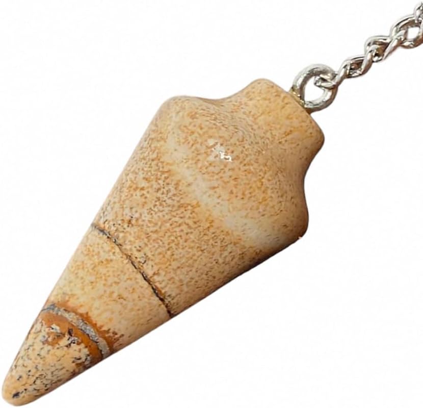 Extrinsic Beauty Crystal Pendulum or Pendulum Necklace for Divination - Dowsing Pendulum with Chain and pendant for Reiki Healing and Crystal Grid Meditation or 925 Silver Plated Necklace.