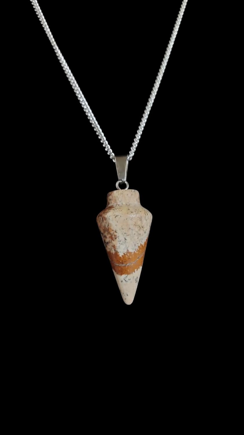 Extrinsic Beauty Crystal Pendulum or Pendulum Necklace for Divination - Dowsing Pendulum with Chain and pendant for Reiki Healing and Crystal Grid Meditation or 925 Silver Plated Necklace.