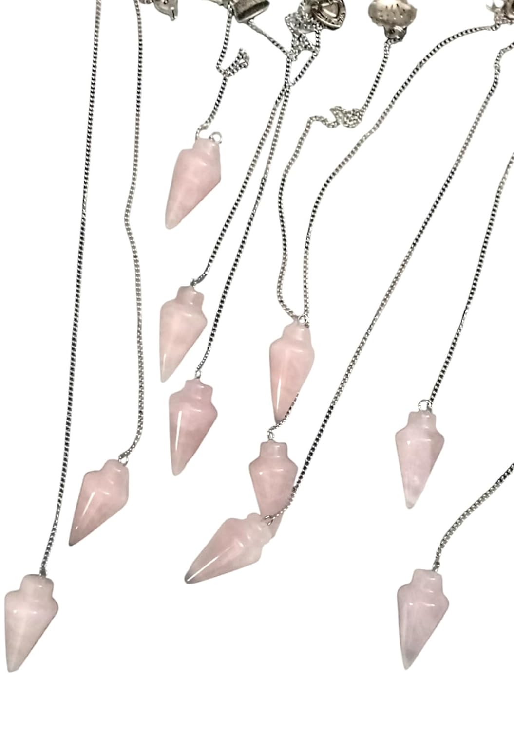 Extrinsic Beauty Natural Gemstone Energy Pendulum (rose-quartz)