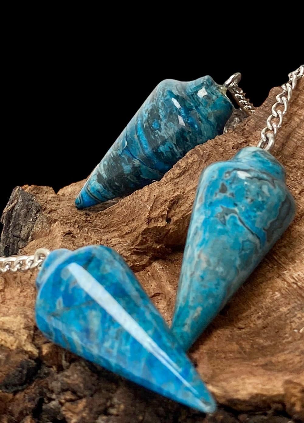 Extrinsic Beauty Crystal Pendulum or Pendulum Necklace for Divination - Dowsing Pendulum with Chain and pendant for Reiki Healing and Crystal Grid Meditation or 925 Silver Plated Necklace.
