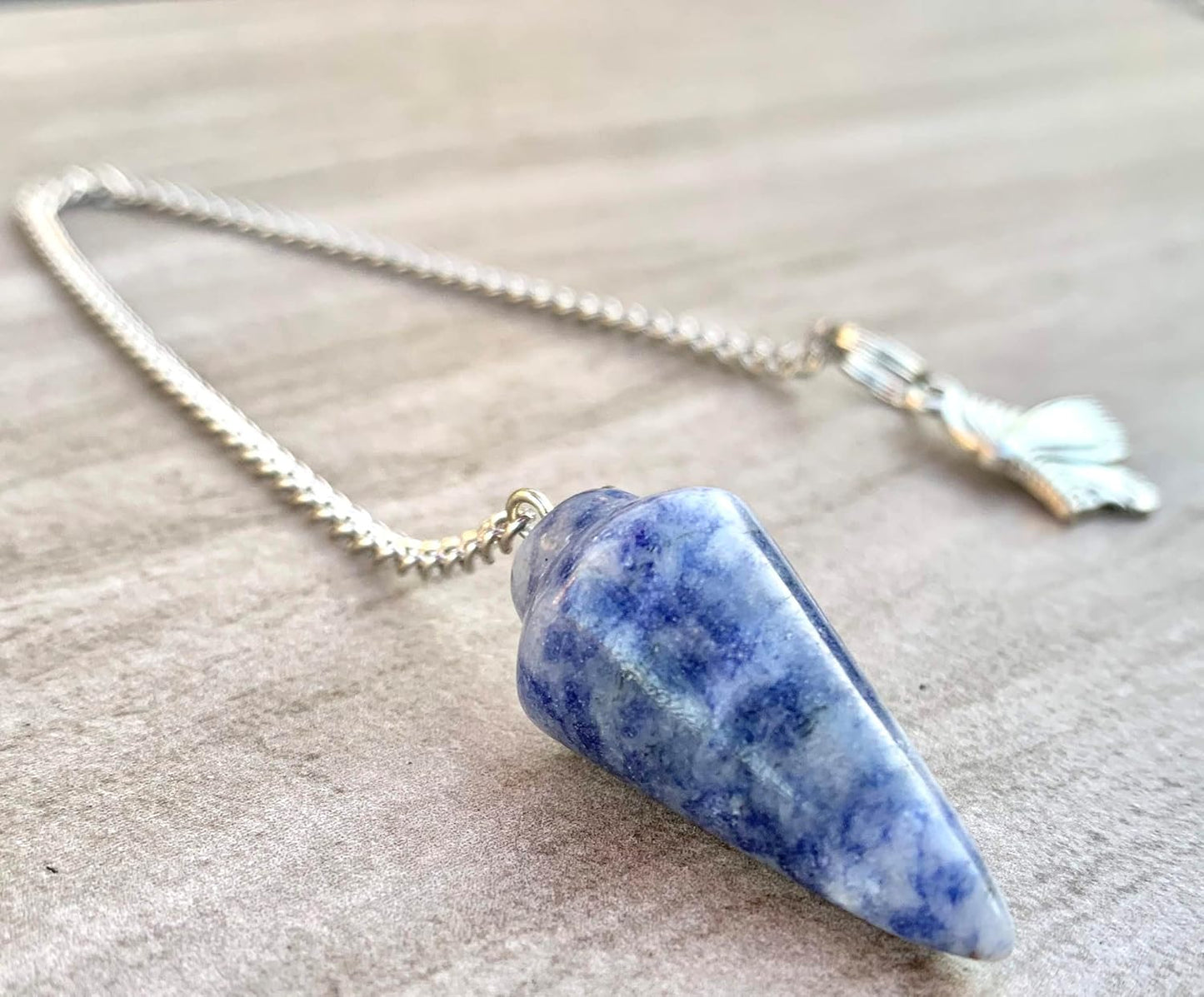 Extrinsic Beauty Natural Gemstone Energy Pendulum (rose-quartz)