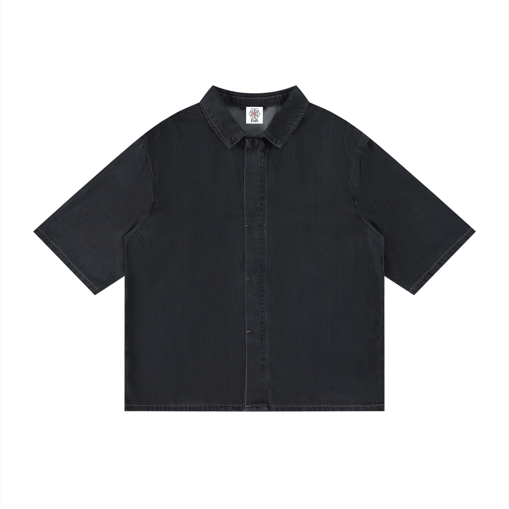 Unisex Vintage Wash Drop Shoulder Lyocell Shirt