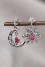 1 Carat Moissanite 925 Sterling Silver Moon & Star Earrings - Extrinsic Beauty