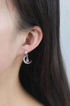 1 Carat Moissanite 925 Sterling Silver Moon & Star Earrings - Extrinsic Beauty
