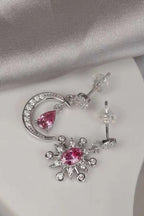 1 Carat Moissanite 925 Sterling Silver Moon & Star Earrings - Extrinsic Beauty