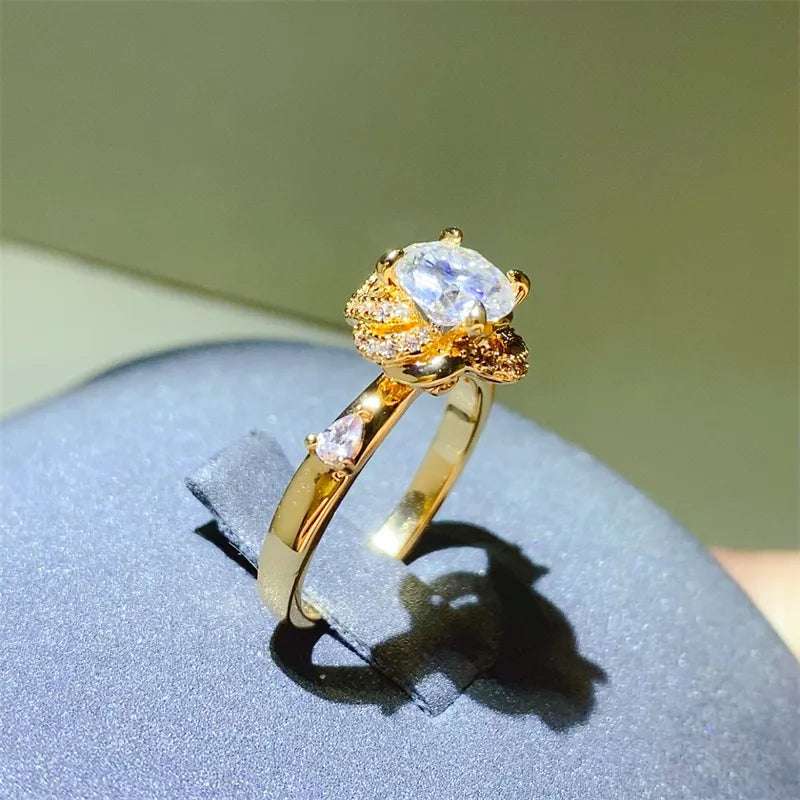 1 Carat Moissanite Zircon 925 Sterling Silver Ring - Extrinsic Beauty