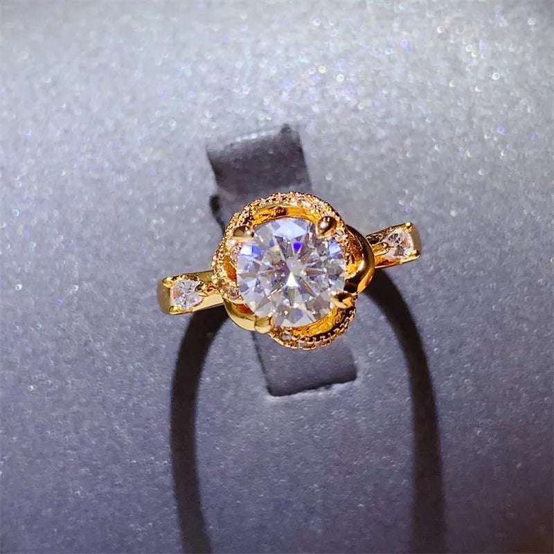 1 Carat Moissanite Zircon 925 Sterling Silver Ring - Extrinsic Beauty