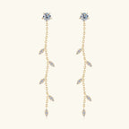 1.38 Carat Moissanite 925 Sterling Silver Leaf Earrings - Extrinsic Beauty