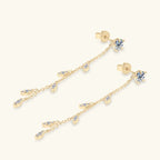 1.38 Carat Moissanite 925 Sterling Silver Leaf Earrings - Extrinsic Beauty