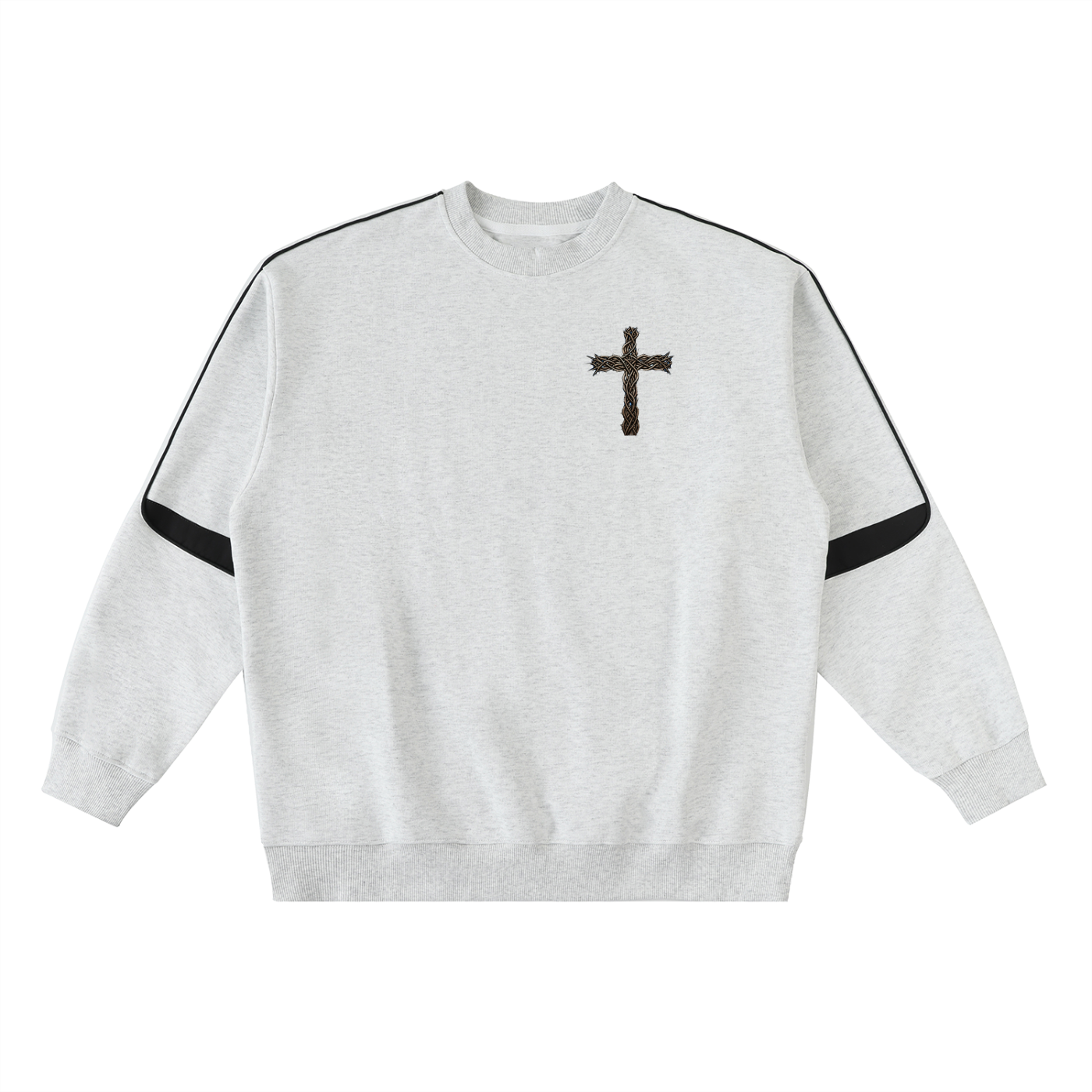 Oversized Crewneck Taped Sweatshirt