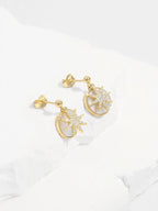 18K Gold - Plated 925 Sterling Silver Star Shape Earrings - Extrinsic Beauty