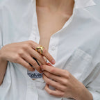 18K Gold - Plated Crisscross Ring - Extrinsic Beauty