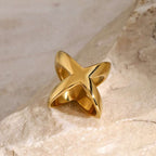 18K Gold - Plated Crisscross Ring - Extrinsic Beauty