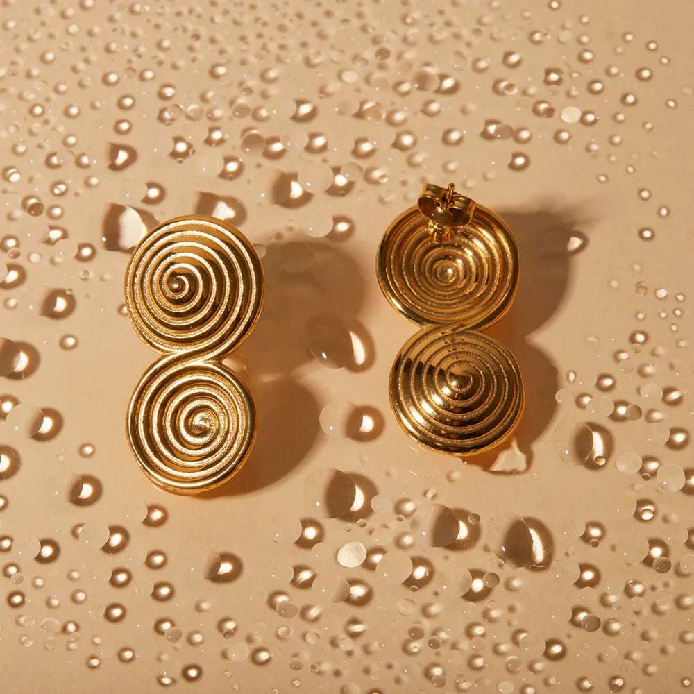 18K Gold - Plated Stainless Steel Earrings - Extrinsic Beauty