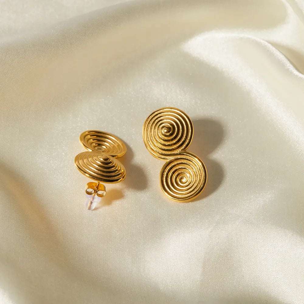 18K Gold - Plated Stainless Steel Earrings - Extrinsic Beauty