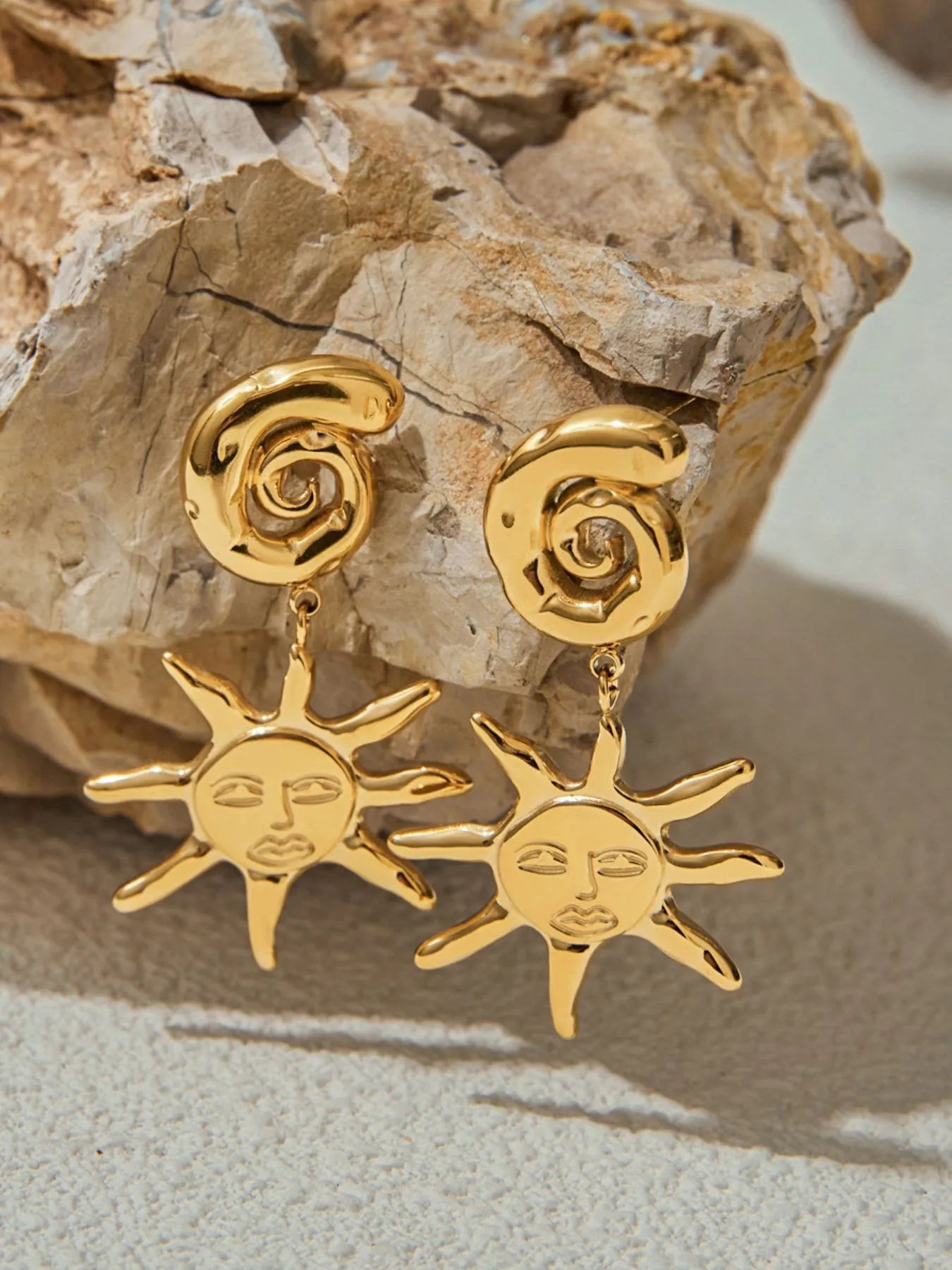 18K Gold - Plated Sun Drop Earrings - Extrinsic Beauty