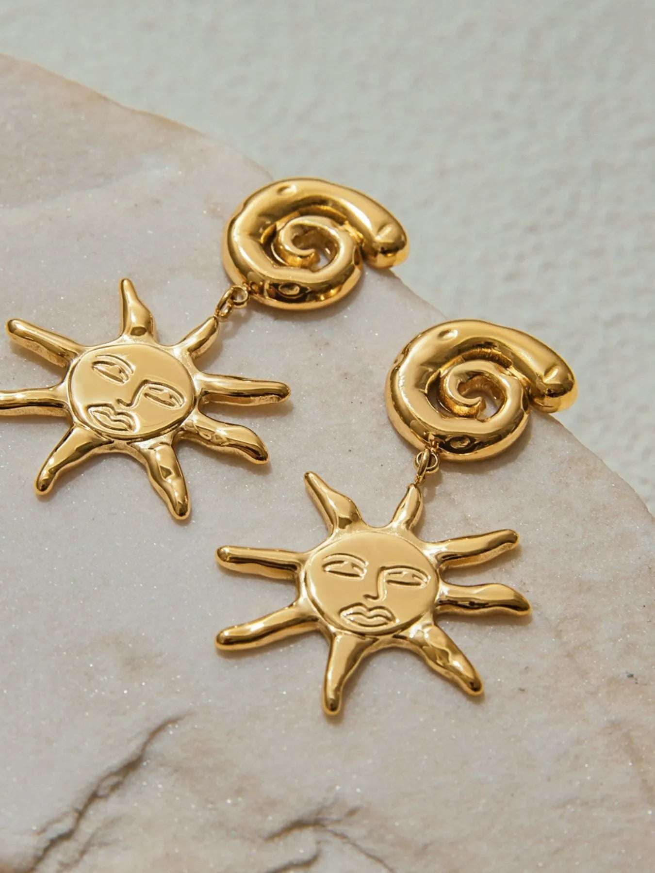 18K Gold - Plated Sun Drop Earrings - Extrinsic Beauty