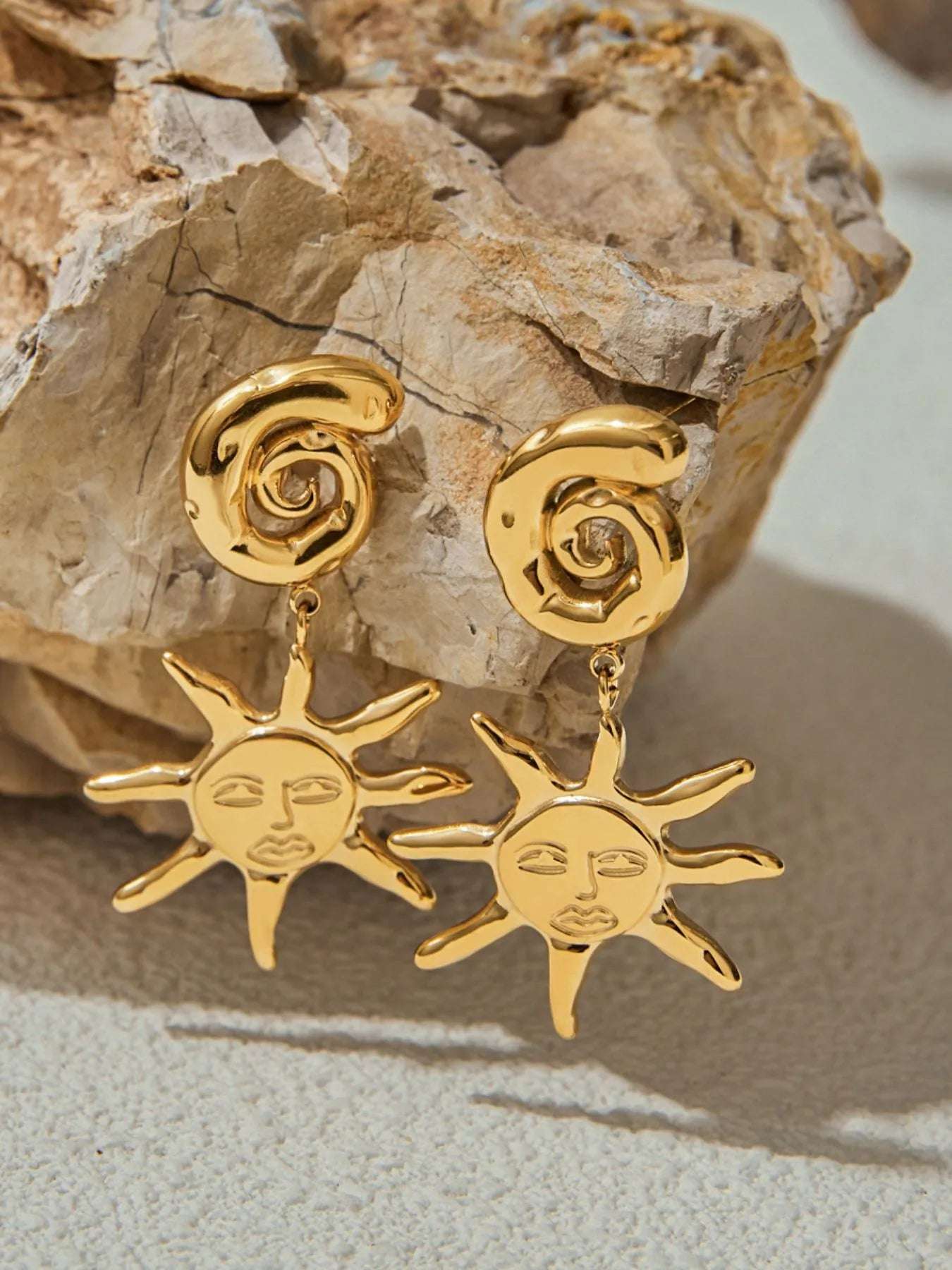 18K Gold - Plated Sun Drop Earrings - Extrinsic Beauty