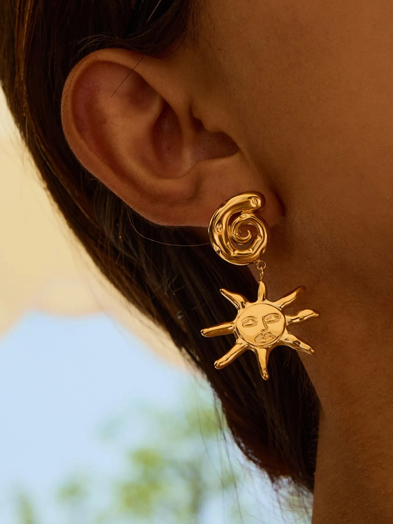 18K Gold - Plated Sun Drop Earrings - Extrinsic Beauty