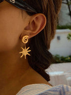 18K Gold - Plated Sun Drop Earrings - Extrinsic Beauty