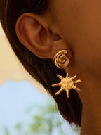 18K Gold - Plated Sun Drop Earrings - Extrinsic Beauty