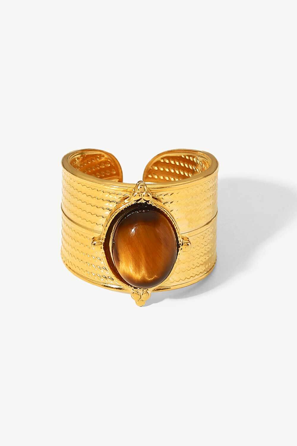 18K Gold - Plated Wide Open Ring - Extrinsic Beauty