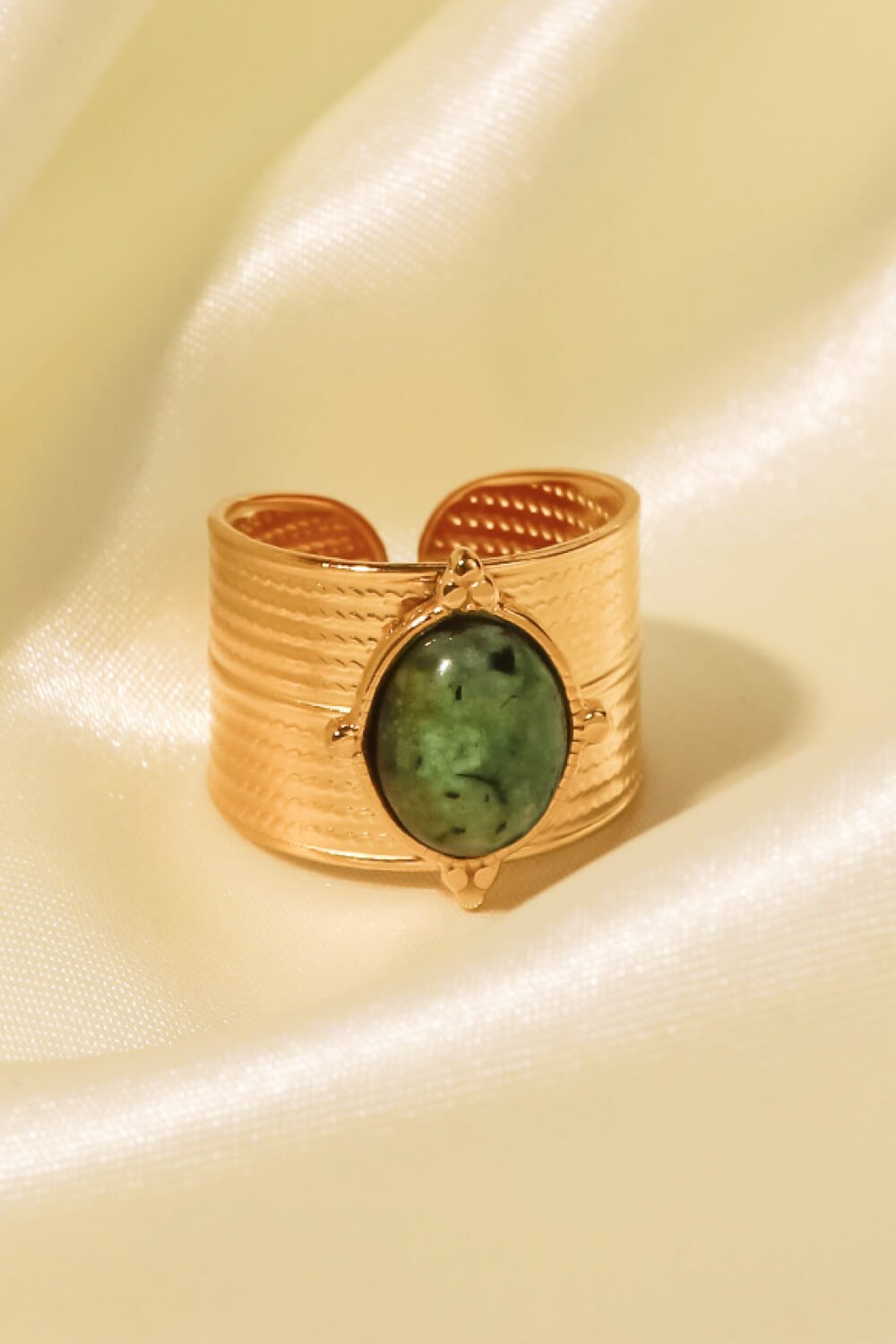 18K Gold - Plated Wide Open Ring - Extrinsic Beauty