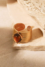 18K Gold - Plated Wide Open Ring - Extrinsic Beauty