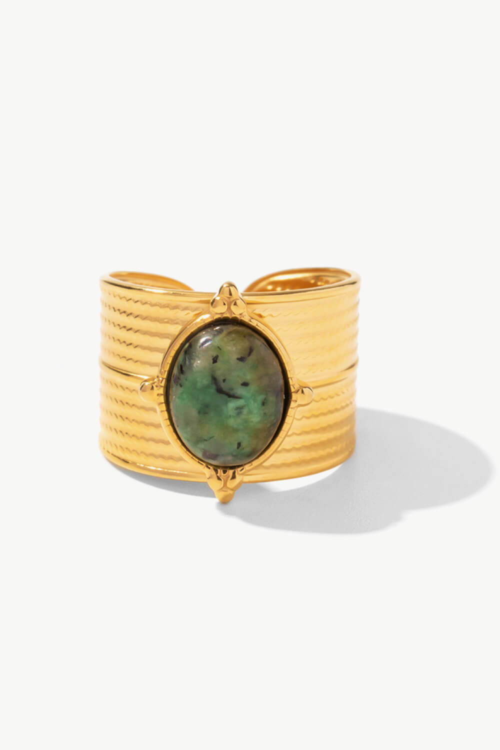 18K Gold - Plated Wide Open Ring - Extrinsic Beauty