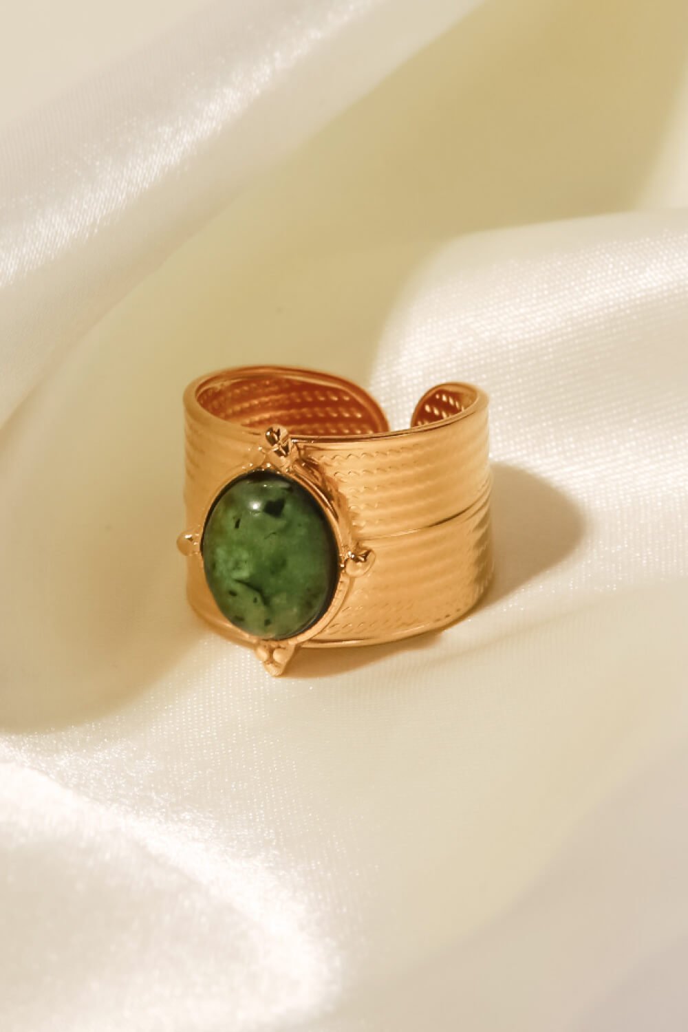 18K Gold - Plated Wide Open Ring - Extrinsic Beauty