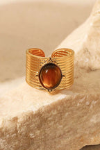 18K Gold - Plated Wide Open Ring - Extrinsic Beauty