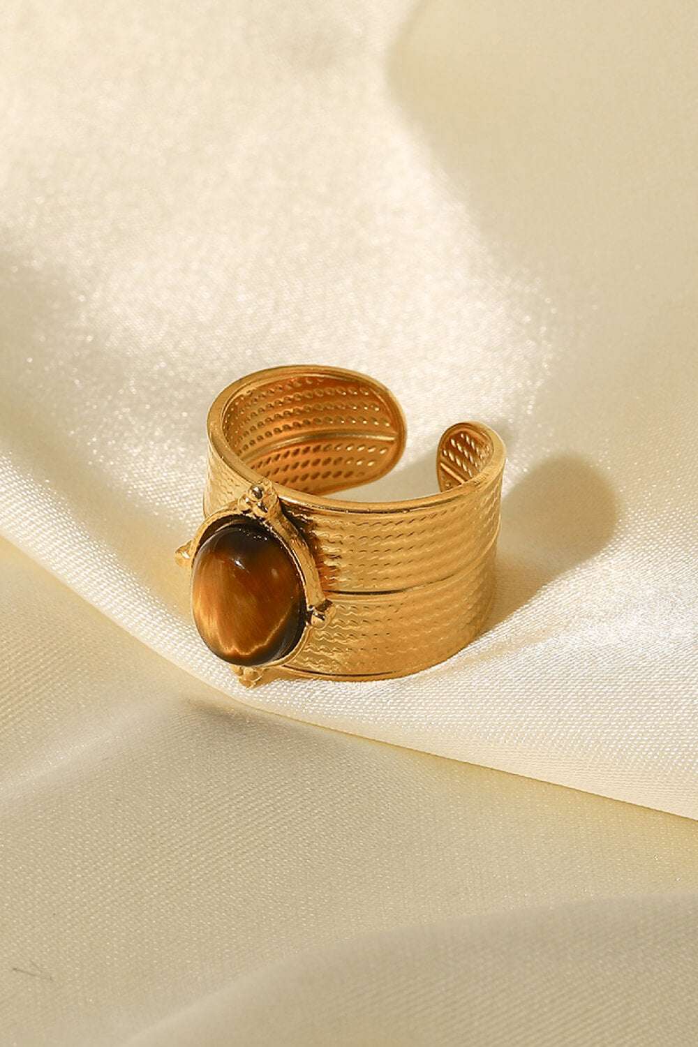 18K Gold - Plated Wide Open Ring - Extrinsic Beauty