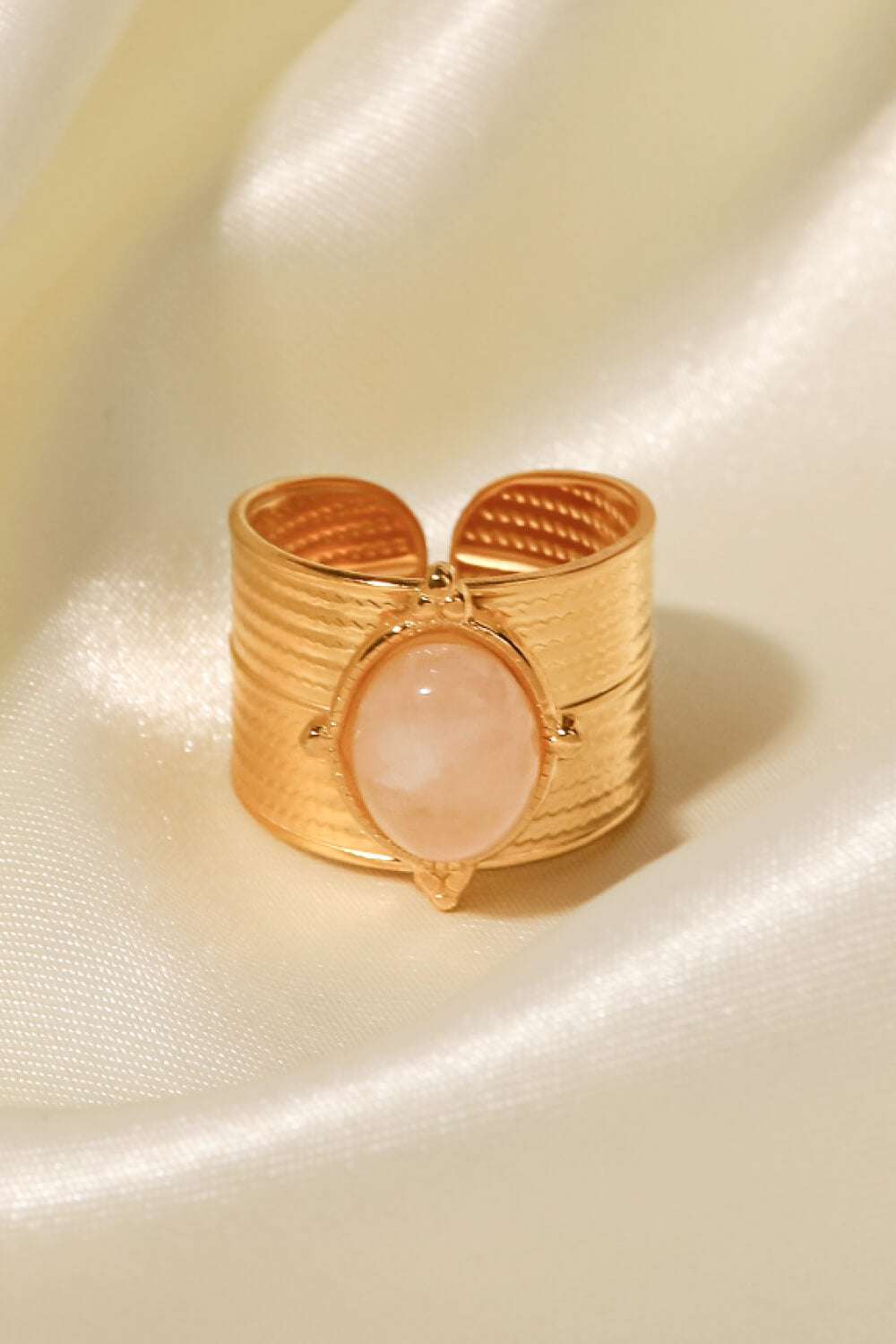 18K Gold - Plated Wide Open Ring - Extrinsic Beauty