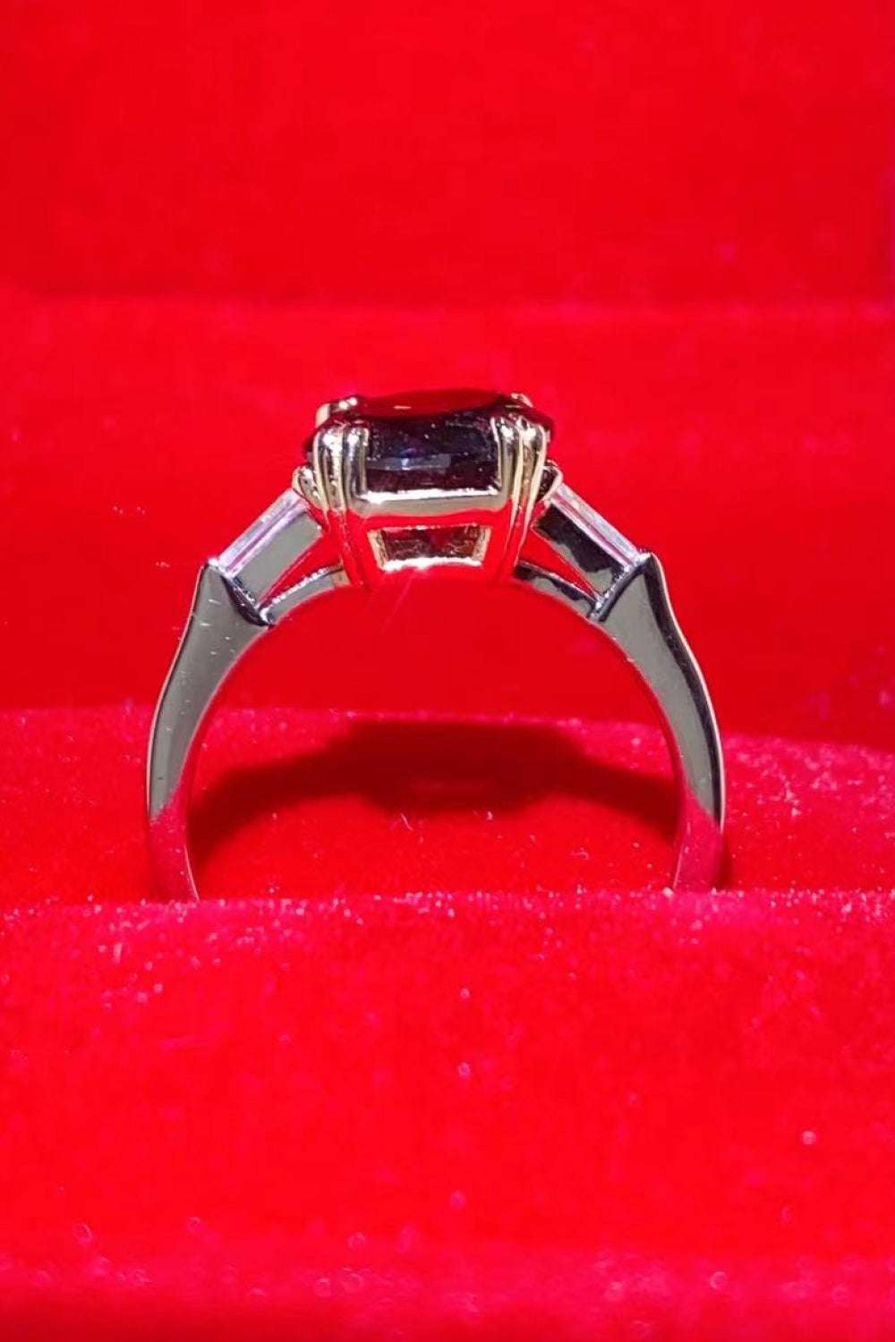 2 Carat Black Moissanite Platinum - Plated Ring - Extrinsic Beauty