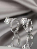 2 Carat Moissanite 925 Sterling Silver Huggie Earrings - Extrinsic Beauty