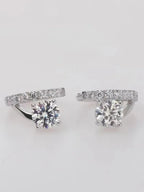 2 Carat Moissanite 925 Sterling Silver Huggie Earrings - Extrinsic Beauty