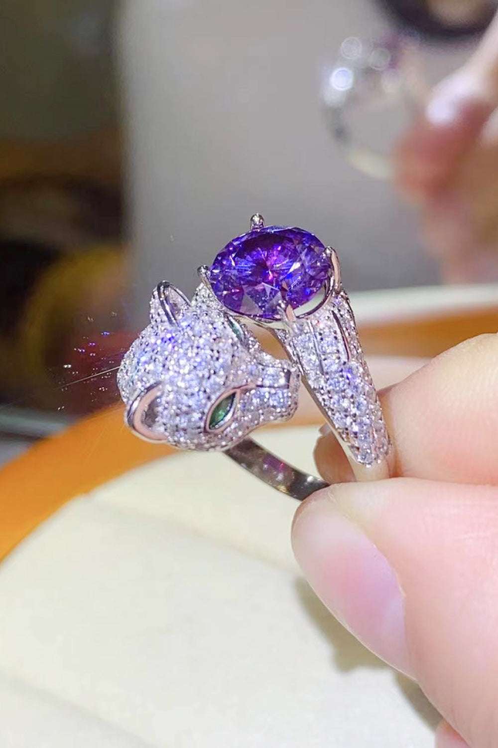 2 Carat Moissanite Adjustable Animal Bypass Ring - Extrinsic Beauty