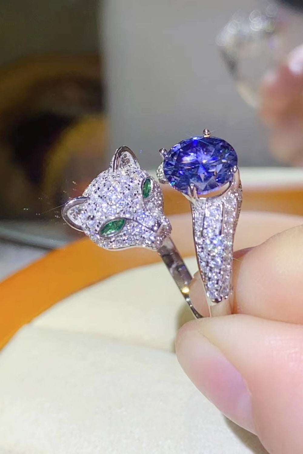 2 Carat Moissanite Adjustable Animal Bypass Ring - Extrinsic Beauty