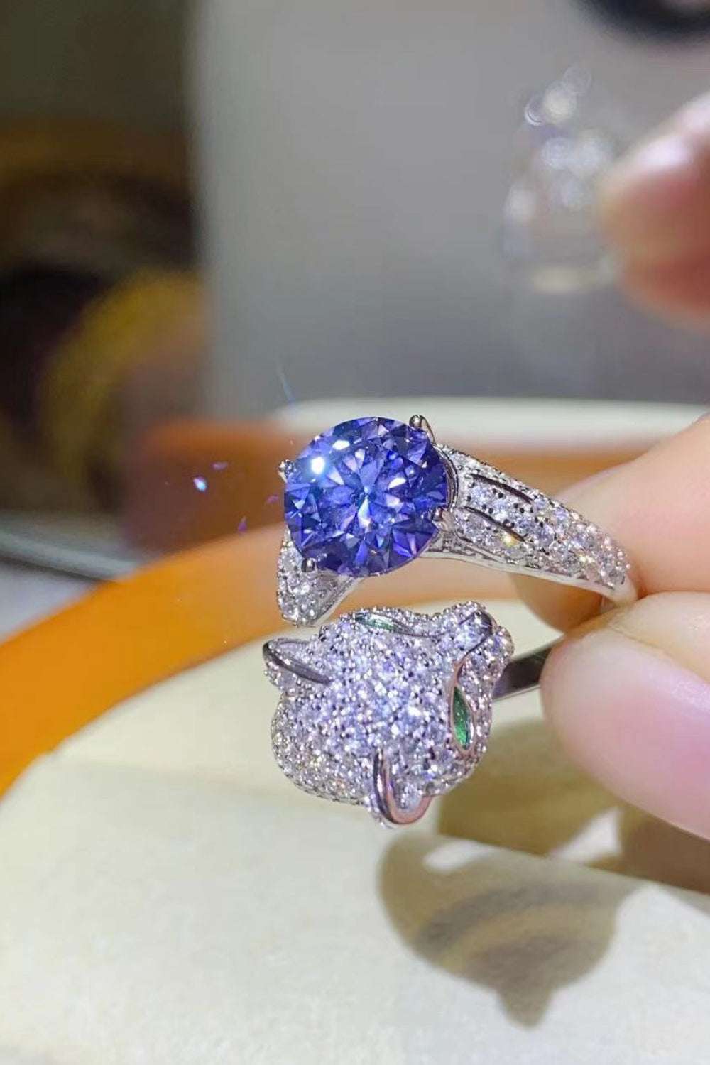2 Carat Moissanite Adjustable Animal Bypass Ring - Extrinsic Beauty