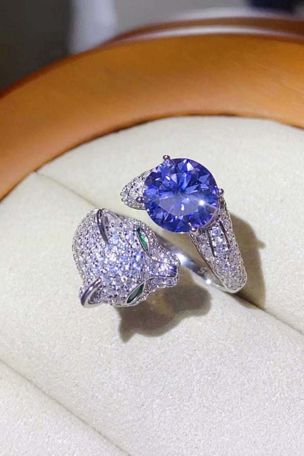 2 Carat Moissanite Adjustable Animal Bypass Ring - Extrinsic Beauty