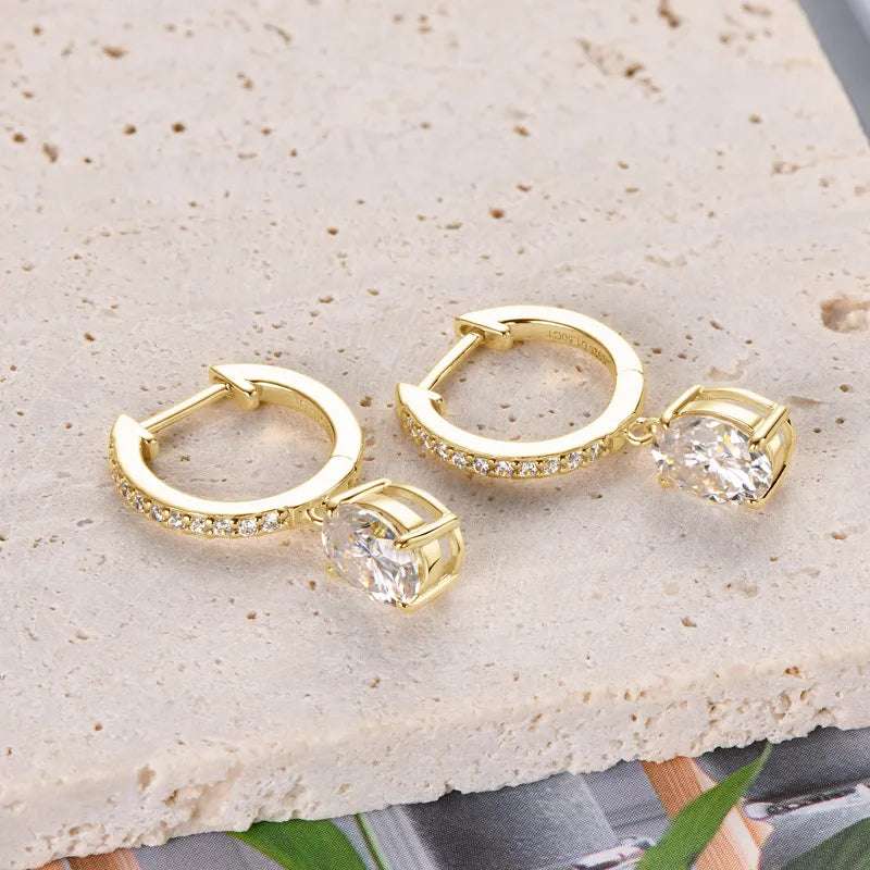 3 Carat Moissanite 925 Sterling Silver Earrings - Extrinsic Beauty