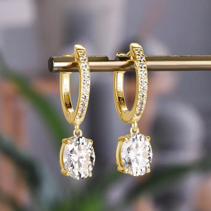 3 Carat Moissanite 925 Sterling Silver Earrings - Extrinsic Beauty